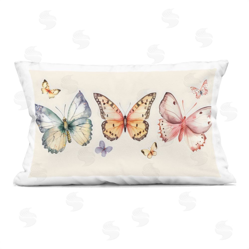 Creative Studio Graceful Butterfly Trio Printed Throw Pillow