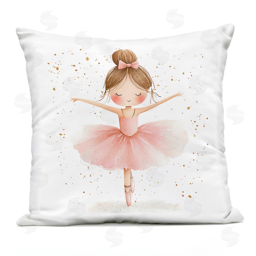 Creative Studio Sweet Ballerina Pose Outdoor Printed Throw Pillow