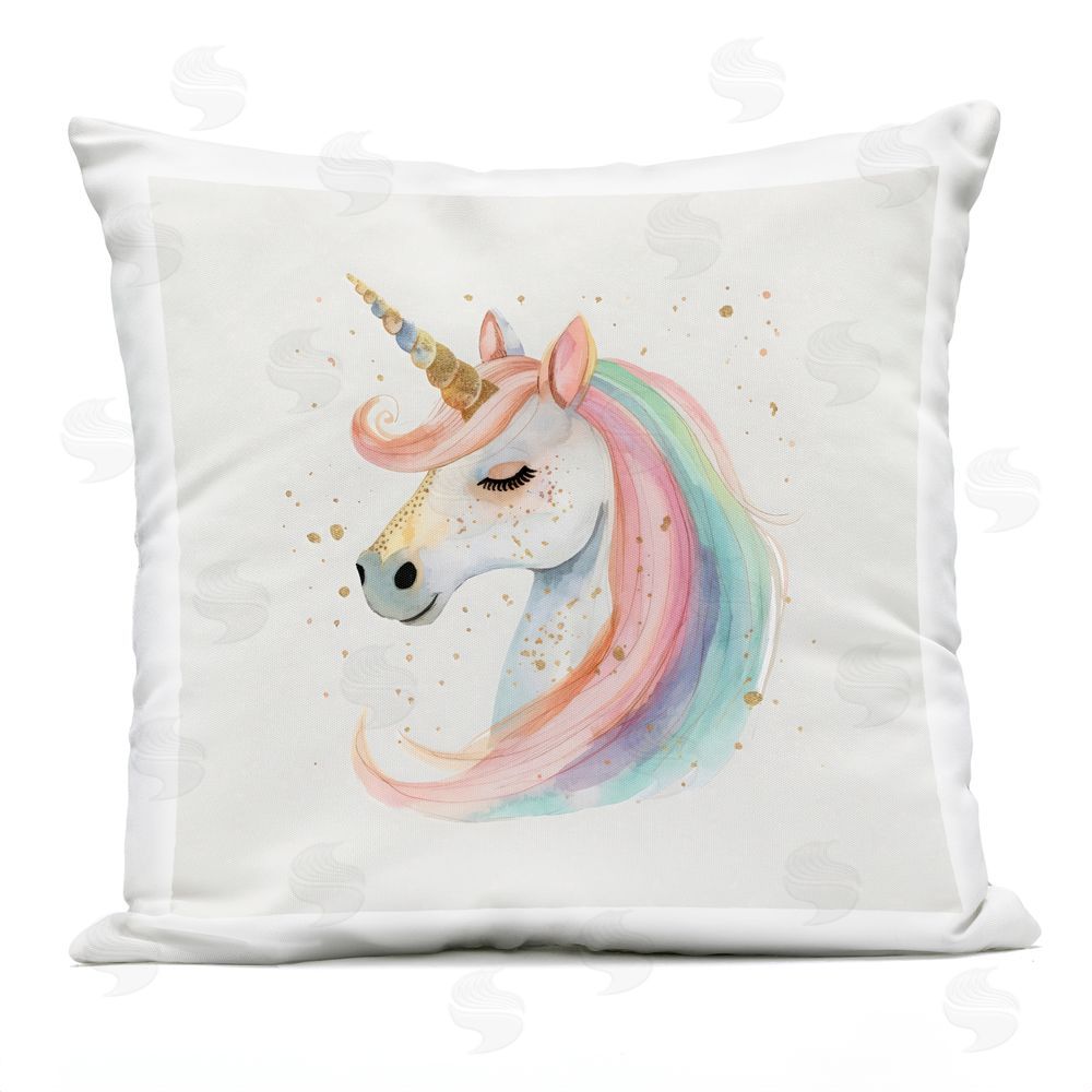 Creative Studio Gold Accented Unicorn Outdoor Printed Throw Pillow