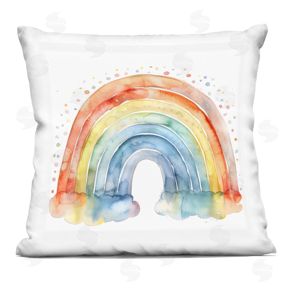 Creative Studio Colored Rainbow Clouds Printed Throw Pillow 