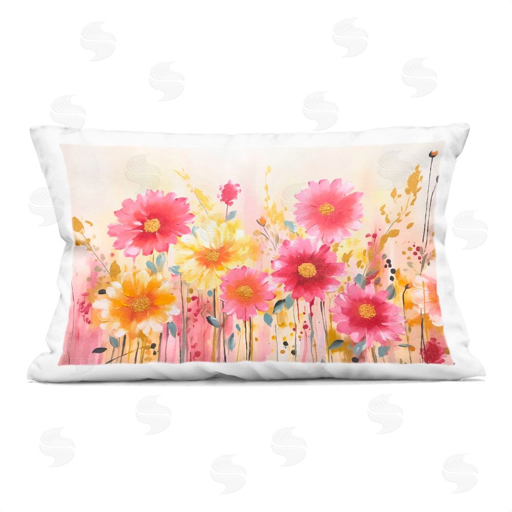 Andrea Haase Blush Blooming Whimsy Printed Throw Pillow