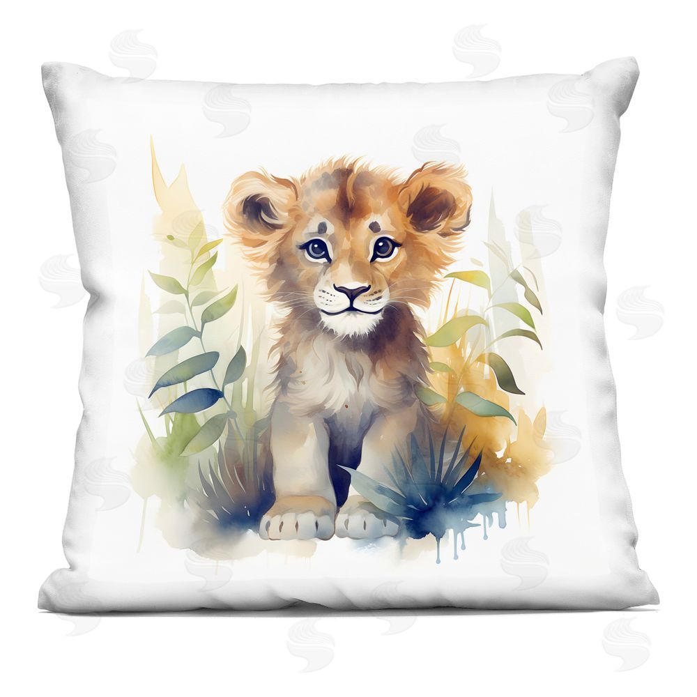 Steve Hunziker Crafty Critters Lion Printed Throw Pillow 