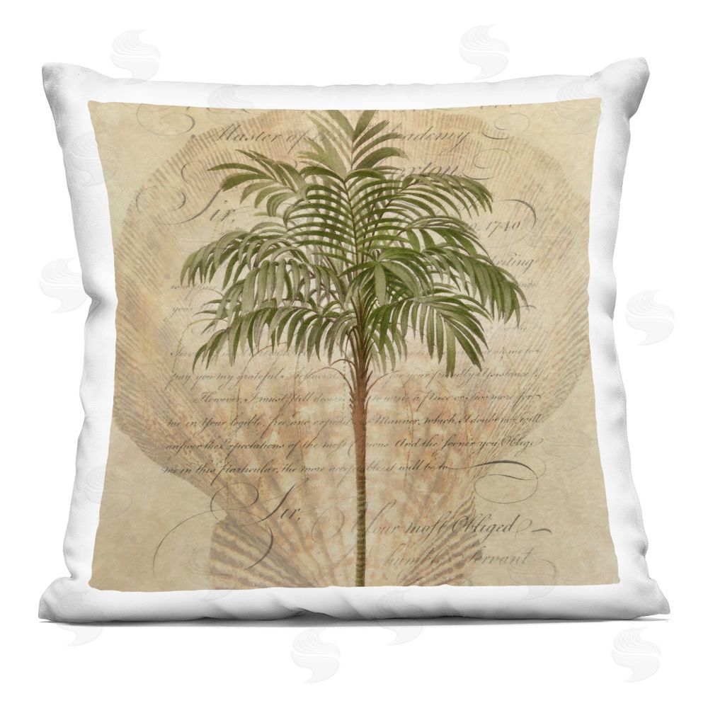 Steve Hunziker Subdued Tropics Palm Printed Throw Pillow 