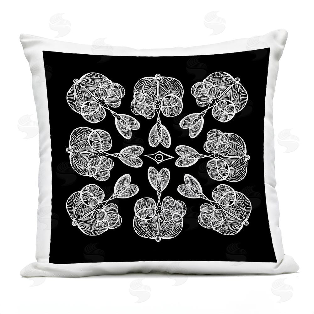 El Perkin Rounded Symmetry Elementals Outdoor Printed Throw Pillow