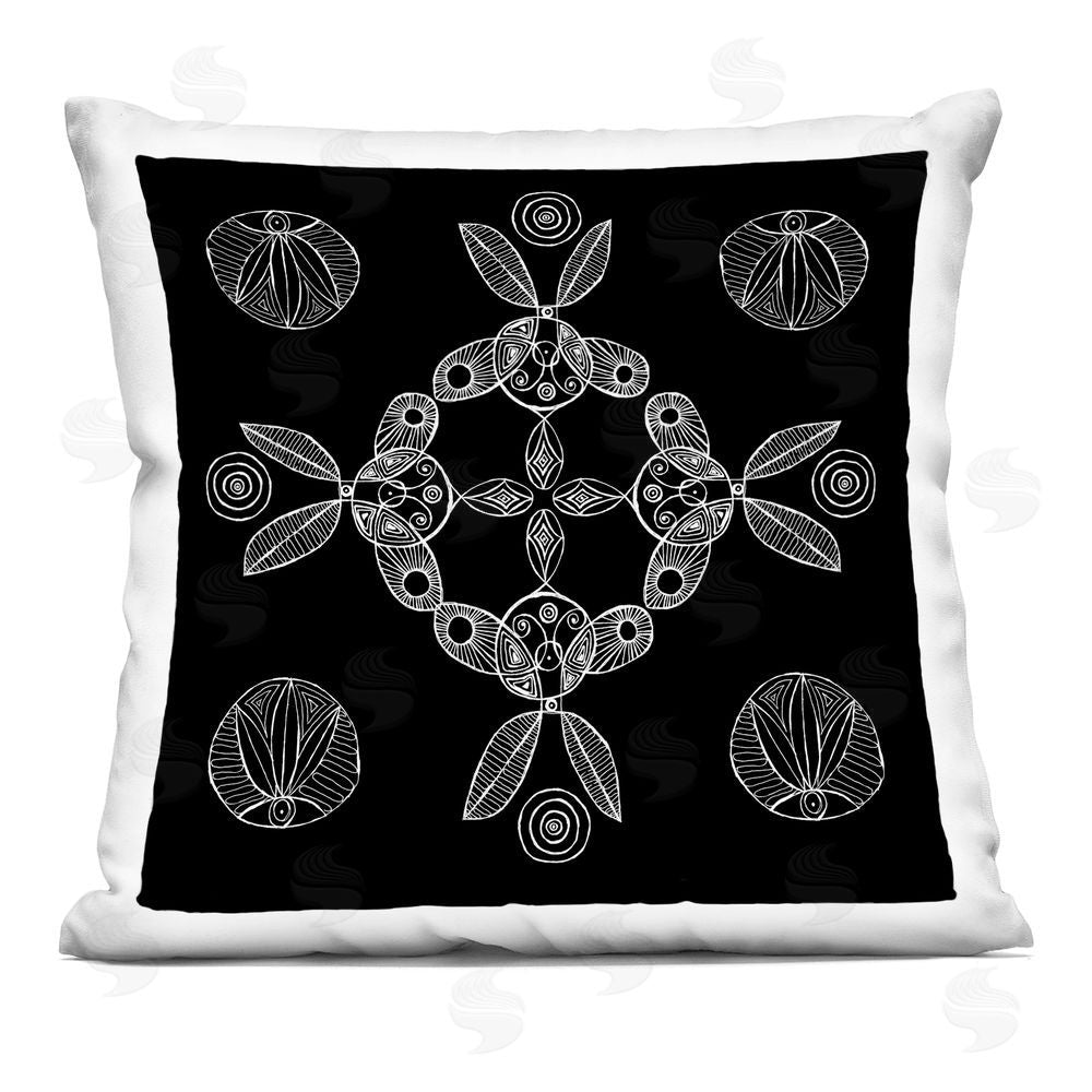 El Perkin Circular Symmetry Elementals Printed Throw Pillow 