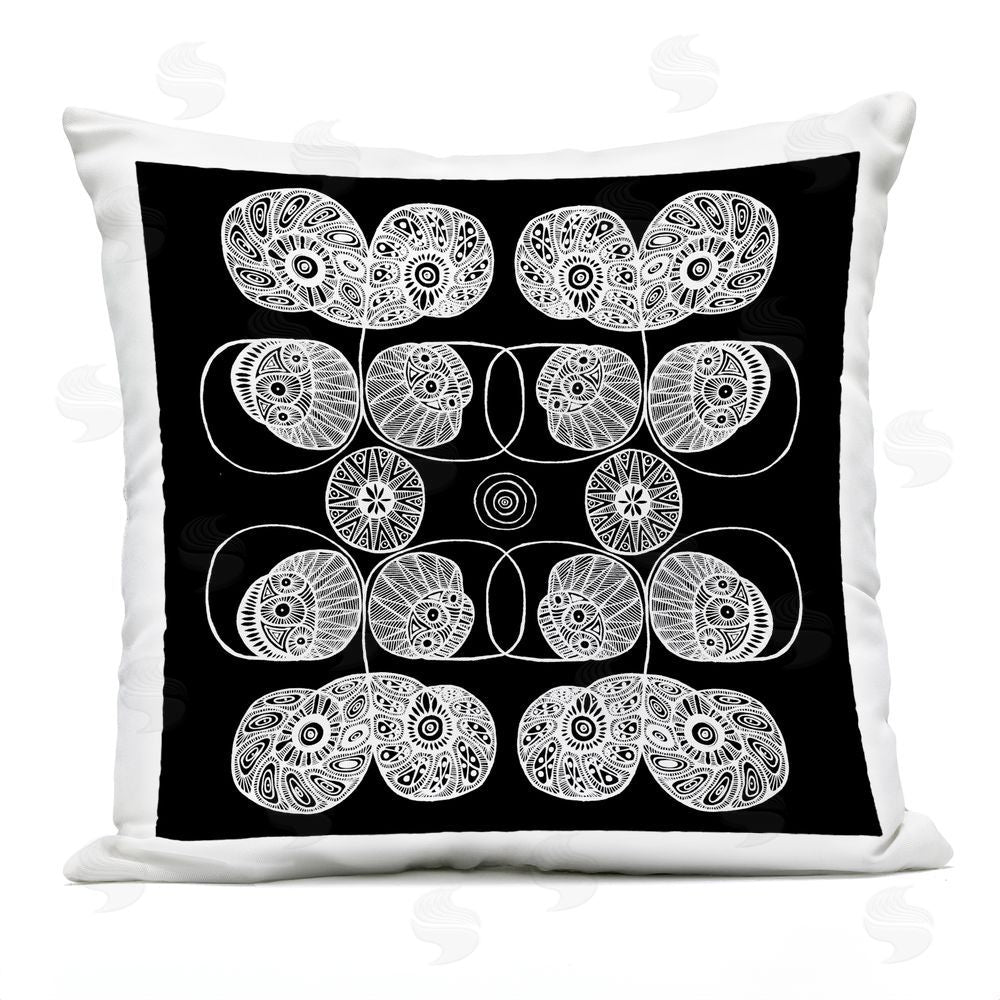 El Perkin Detailed Rounded Elementals Outdoor Printed Throw Pillow