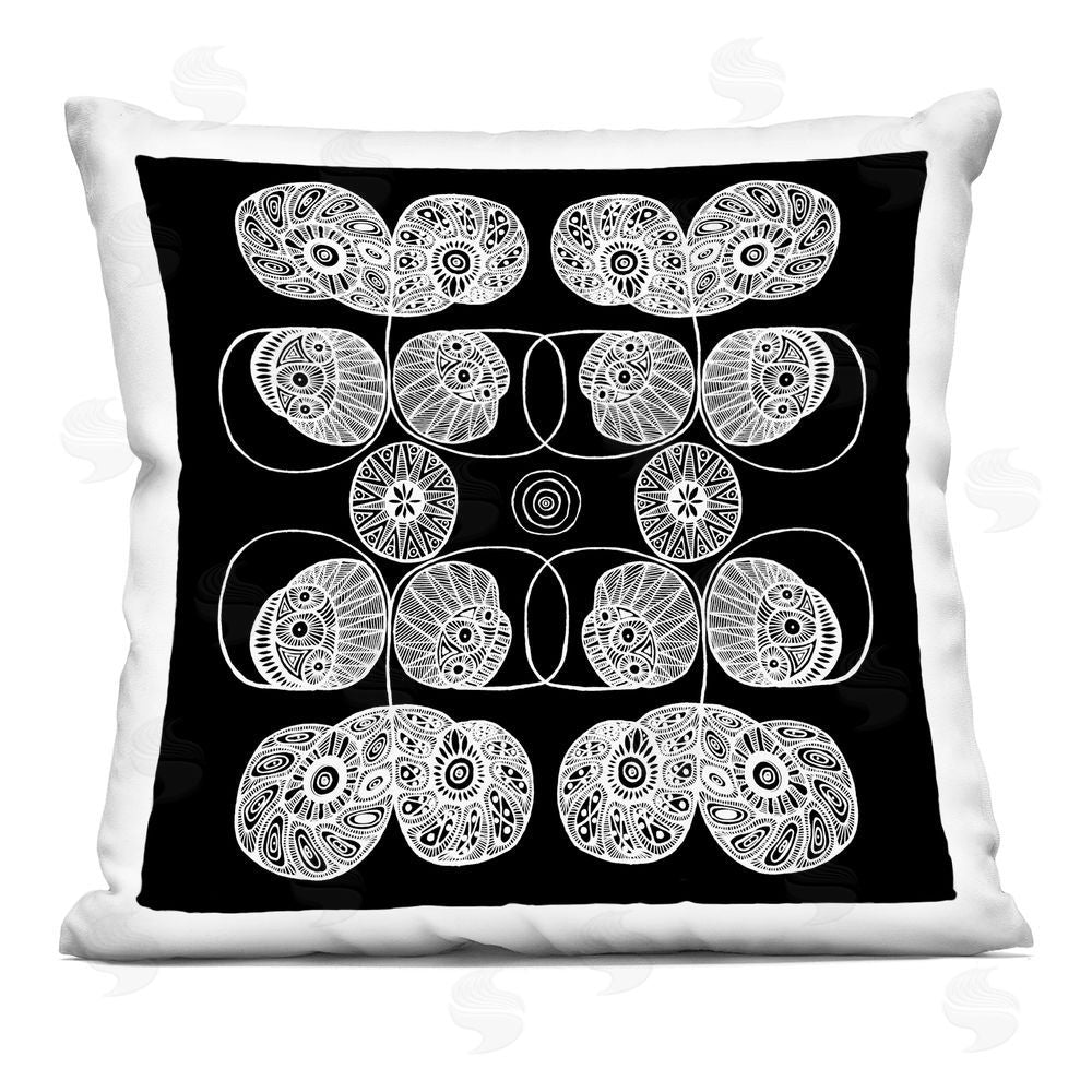 El Perkin Detailed Rounded Elementals Printed Throw Pillow 