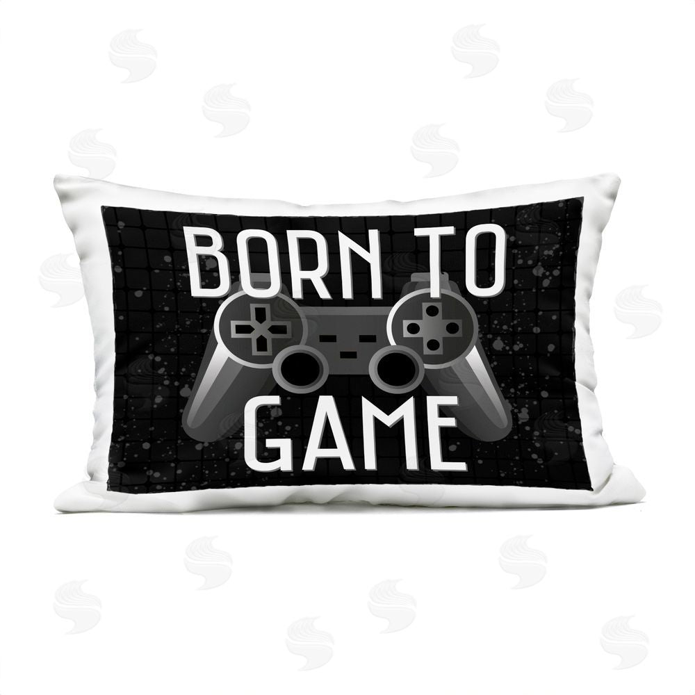 Kim Allen Born To Game Retro Outdoor Printed Throw Pillow