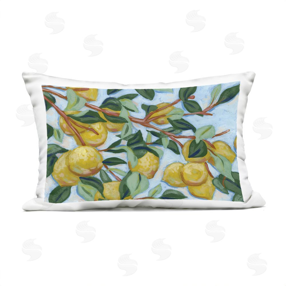 June Erica Vess Sunshine Citrus Tree Outdoor Printed Throw Pillow