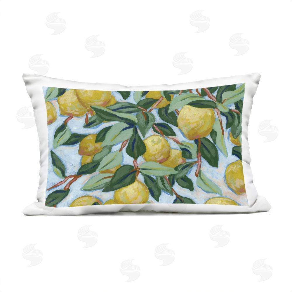 June Erica Vess Summer Citrus Tree Outdoor Printed Throw Pillow