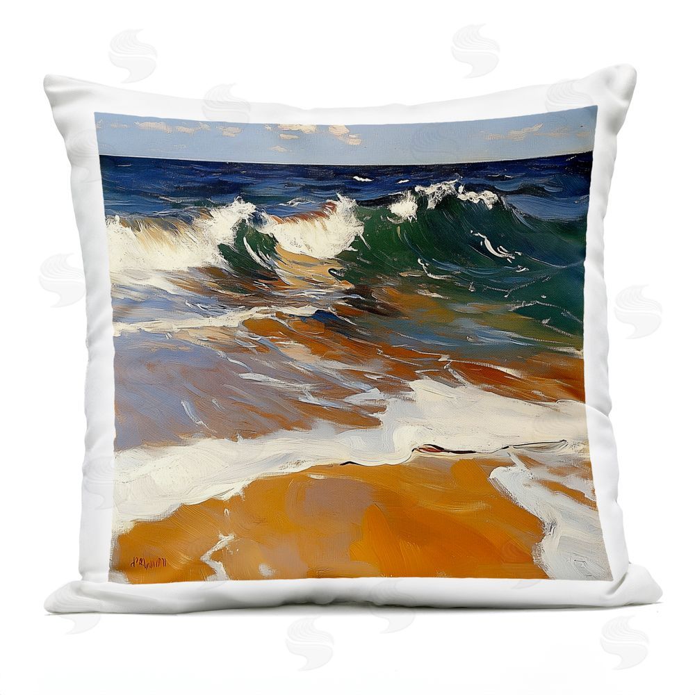 Walker Noble Glassy Wave Break Outdoor Printed Throw Pillow