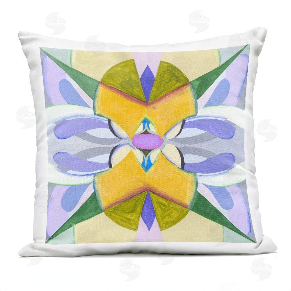 Melissa Wang Revival Kaleidoscope Symmetry Outdoor Printed Throw Pillow