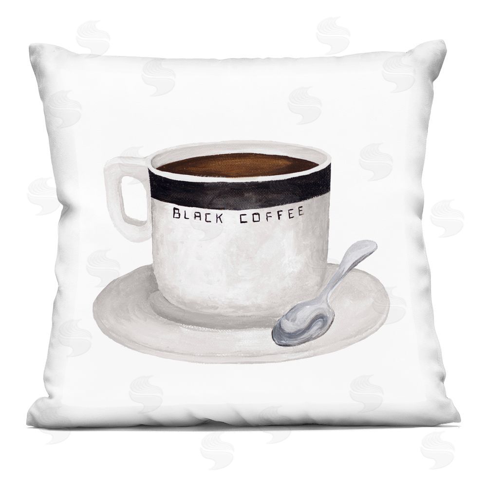 Elizabeth Medley Black Coffee Mug Printed Throw Pillow 