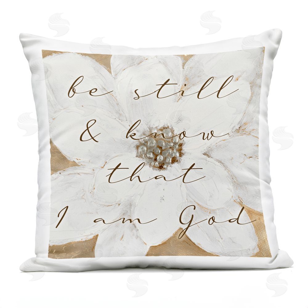 Lanie Loreth Be Still Rustic Proverb Outdoor Printed Throw Pillow