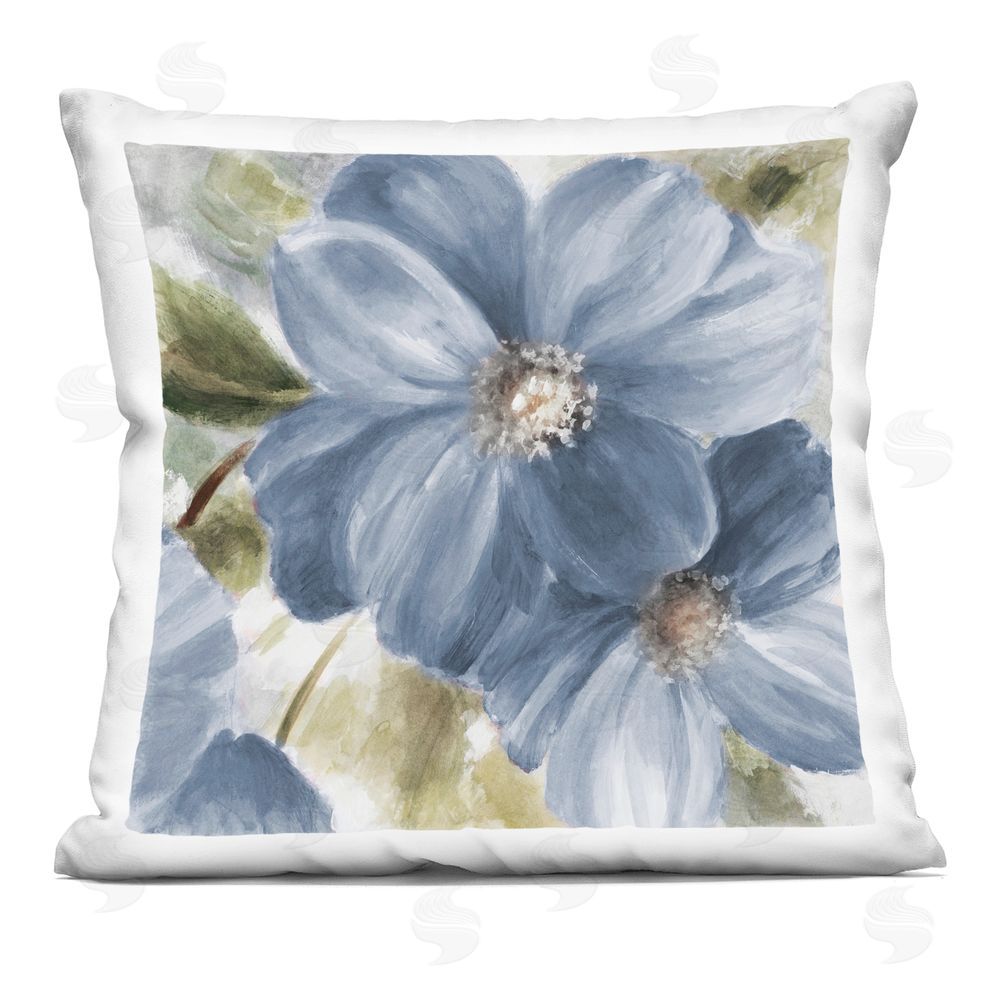 Lanie Loreth Blue Beauty Blossoms Printed Throw Pillow 
