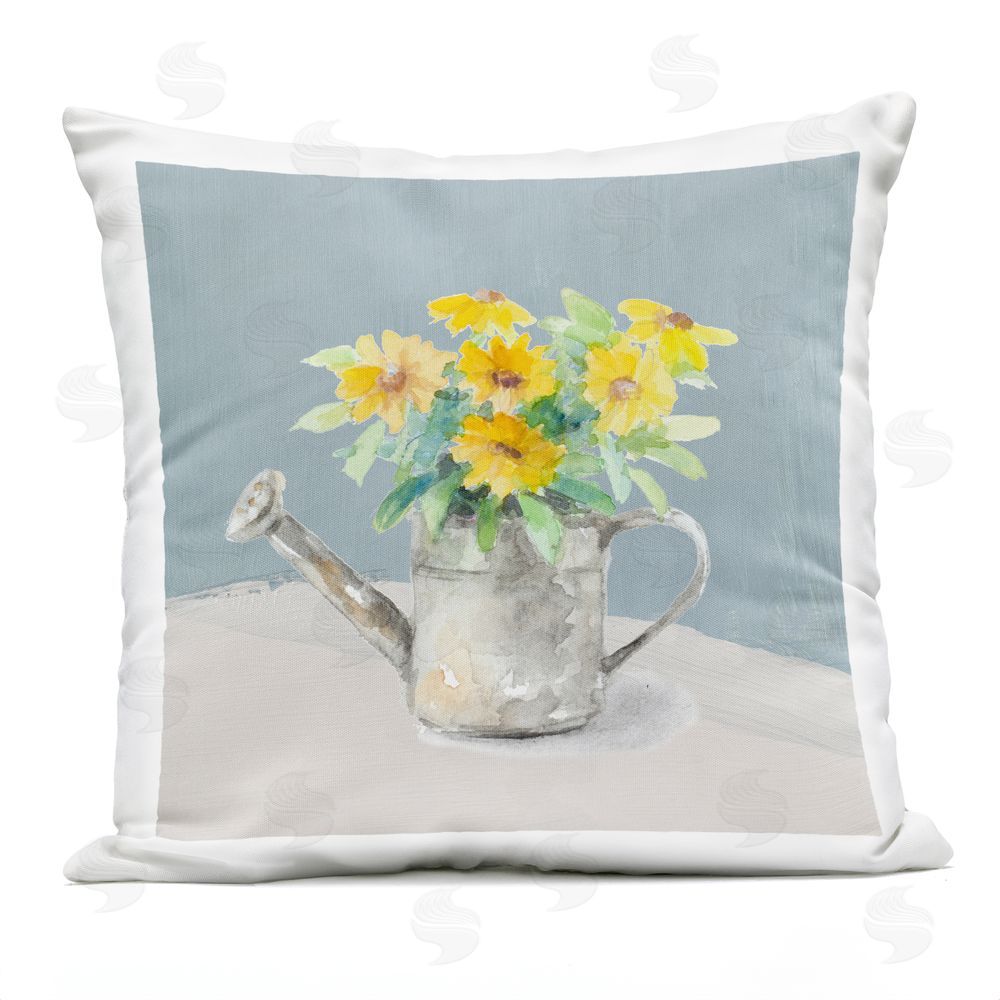 Lanie Loreth Florals In Watering Can Outdoor Printed Throw Pillow