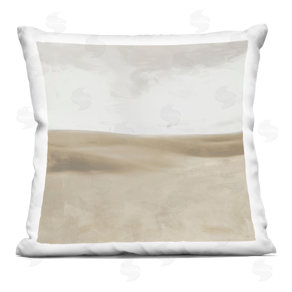 Dan Meneely Smooth Neutral Hills Printed Throw Pillow 