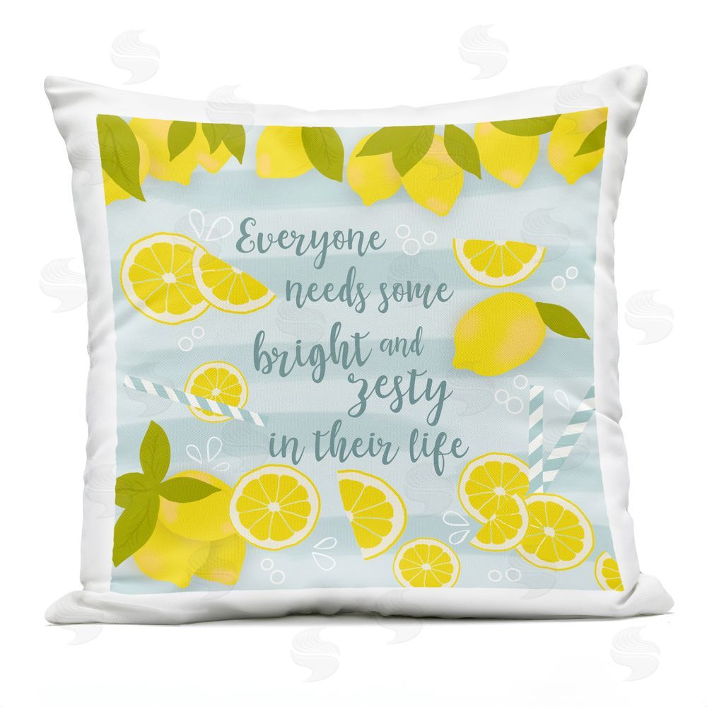 Anna Quach Everyone Needs Bright & Zesty Outdoor Printed Throw Pillow