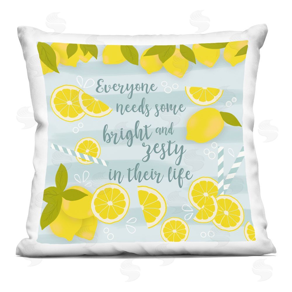 Anna Quach Everyone Needs Bright & Zesty Printed Throw Pillow 