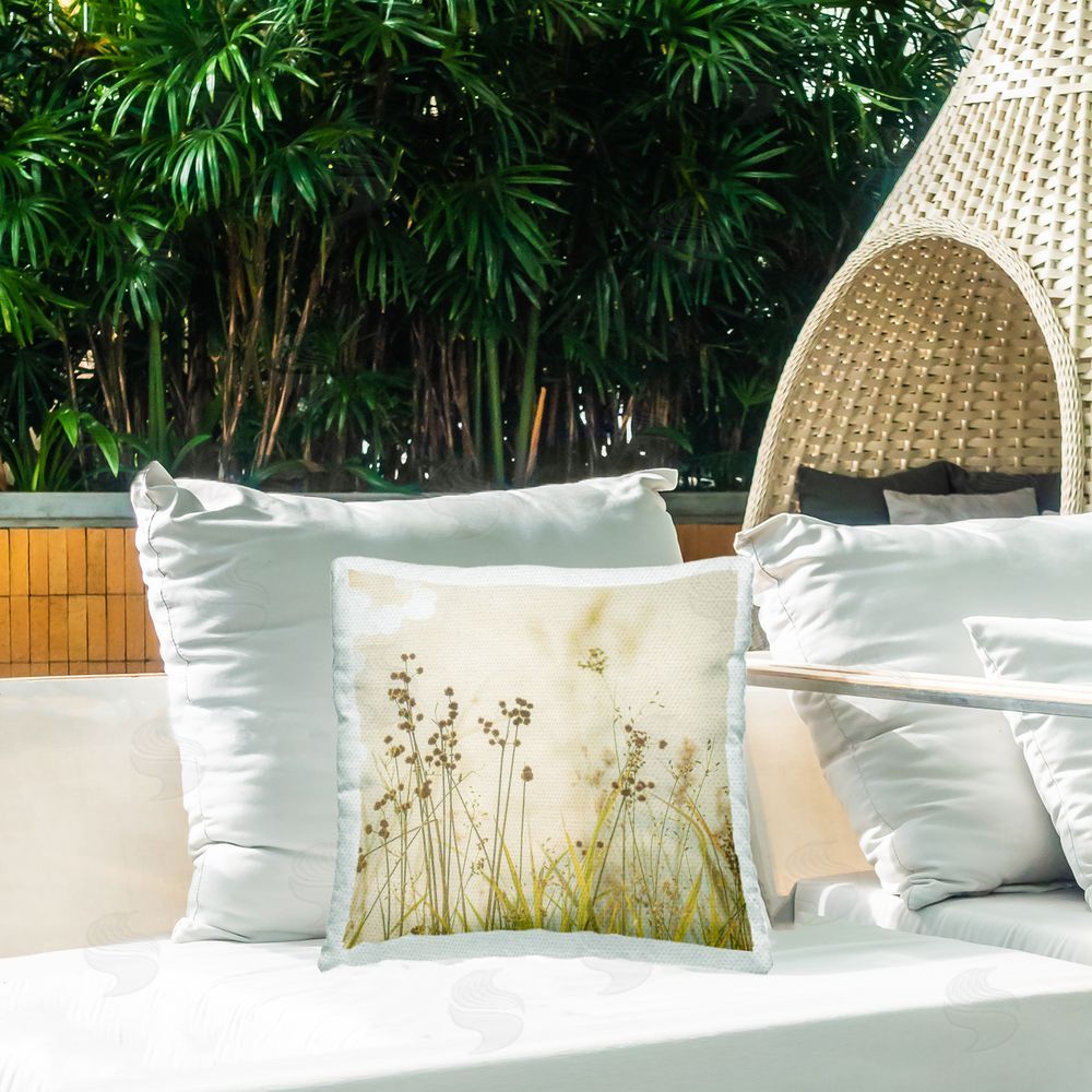Erin Marie Country Afternoon Walk Outdoor Printed Throw Pillow on Patio