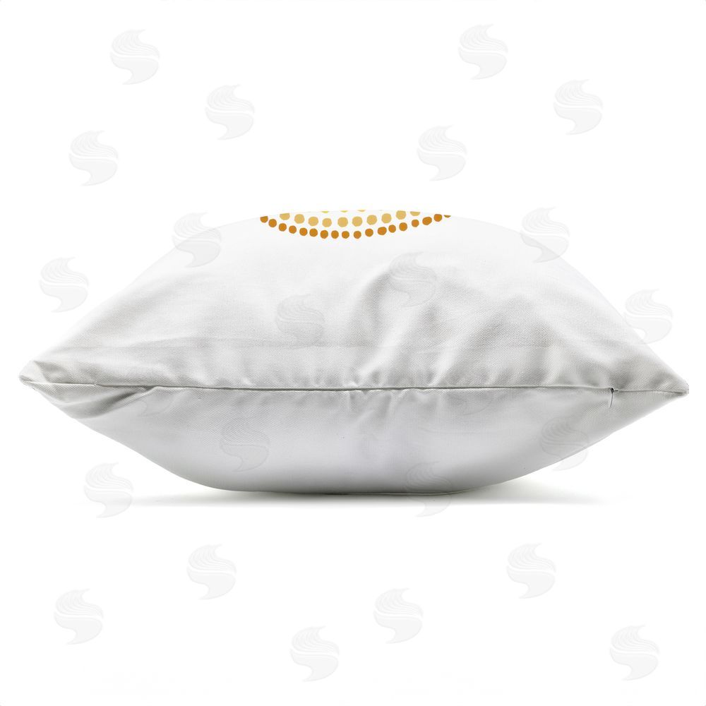 Katherine Herrell Studio Yellow Sun's Smile Outdoor Square Printed Throw Pillow Side View with Zipper Detail