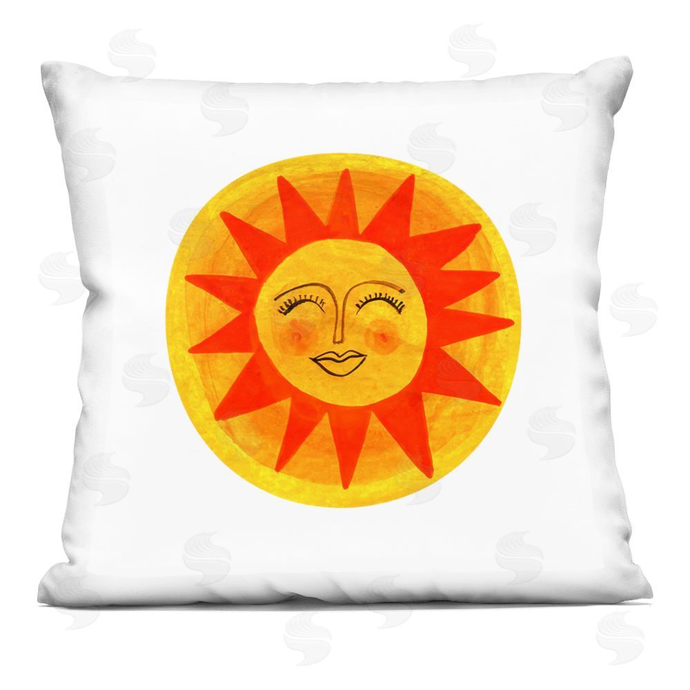 Katherine Herrell Studio Warm Fiery Sun Square Printed Throw Pillow