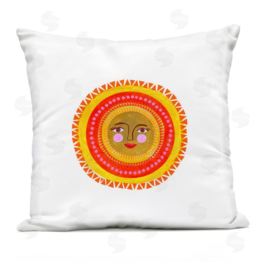 Katherine Herrell Studio Bold Bohemian Sun Outdoor Square Printed Throw Pillow