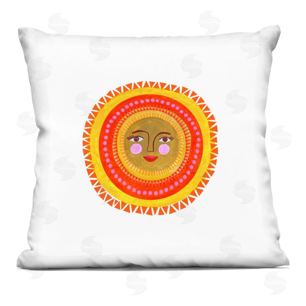 Katherine Herrell Studio Bold Bohemian Sun Square Printed Throw Pillow