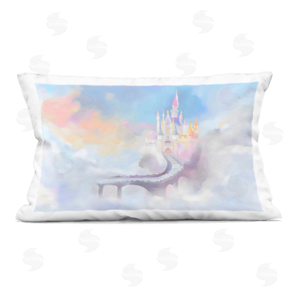 Arlington Prints Enchanted Bridge To Castle Printed Lumbar Throw Pillow