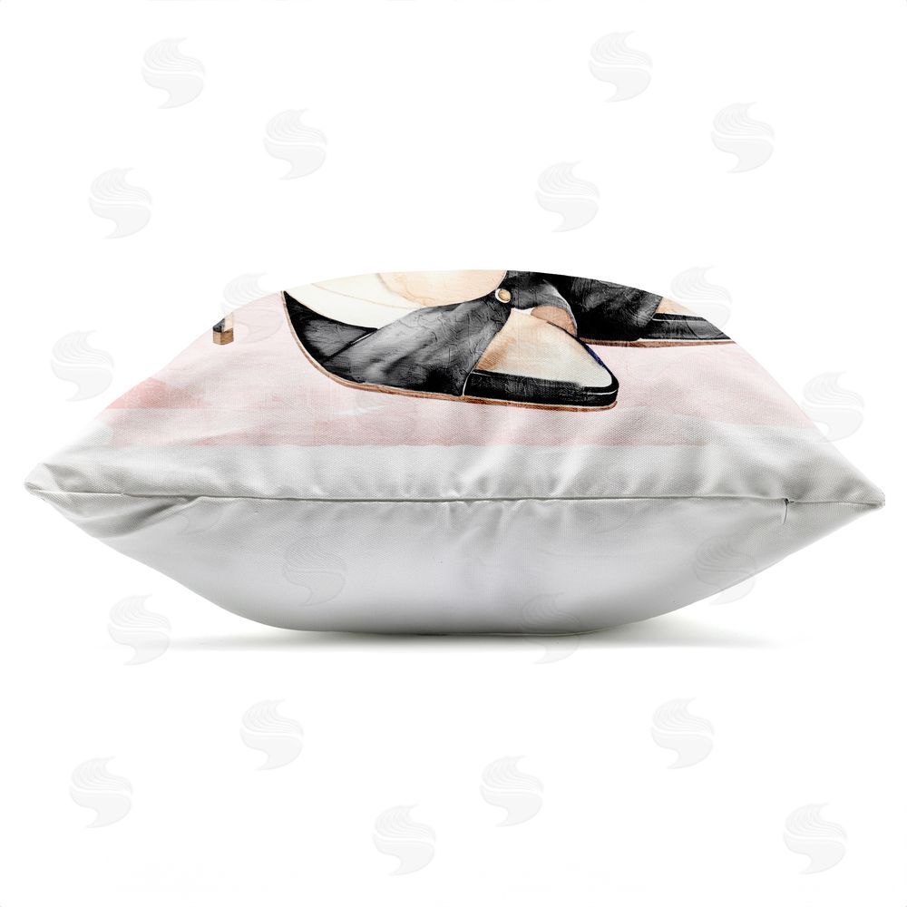 Kim Allen Blush Glam Time Shoes Outdoor Quick-Dry Polyester Square Throw Pillow Zipper Detail