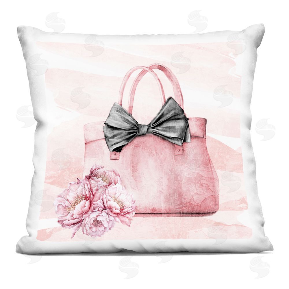 Kim Allen Blush Glam Time Bag Indoor Plush Polyester Square Throw Pillow