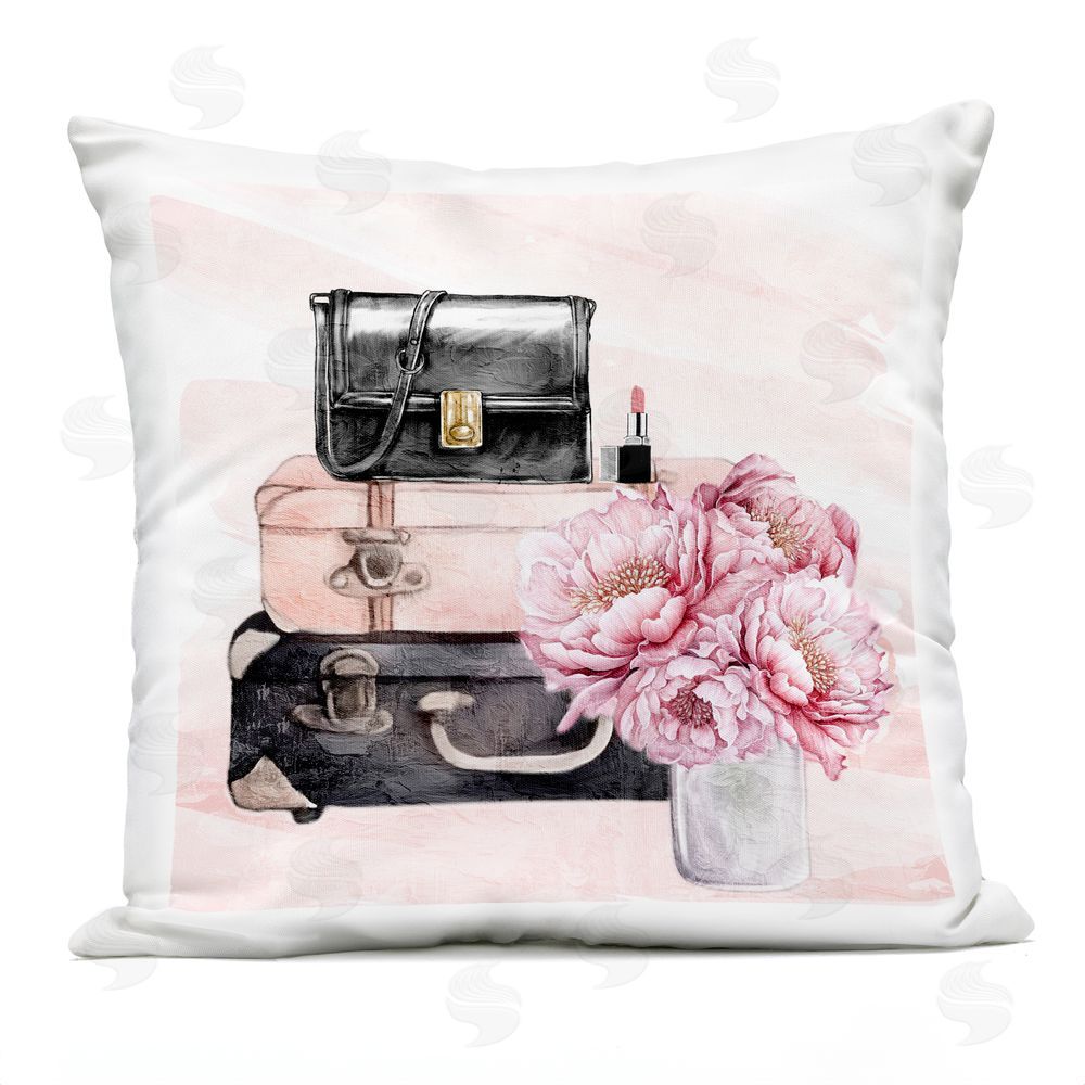 Kim Allen Glam Time Stacked Bags Outdoor Quick-Dry Polyester Square Throw Pillow