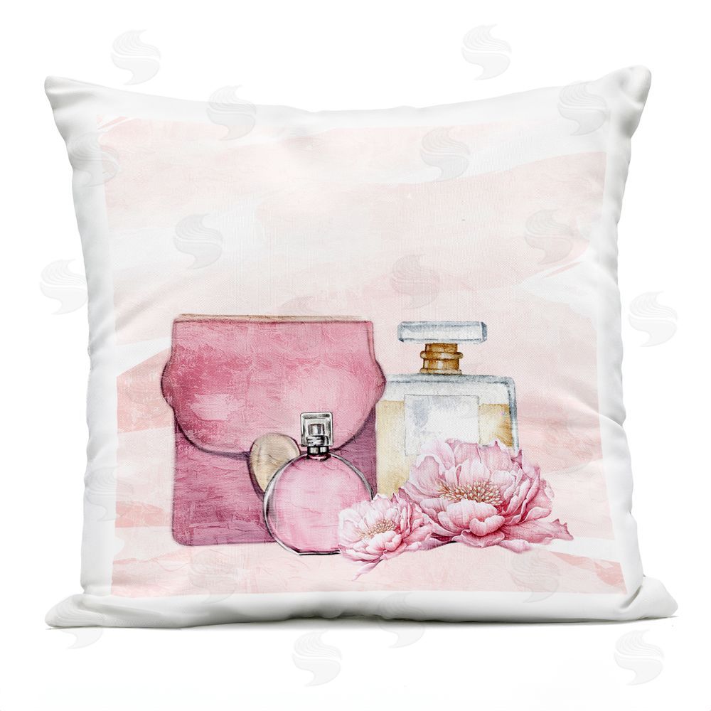 Kim Allen Blush Glam Time Collection Outdoor Quick-Dry Polyester Square Throw Pillow