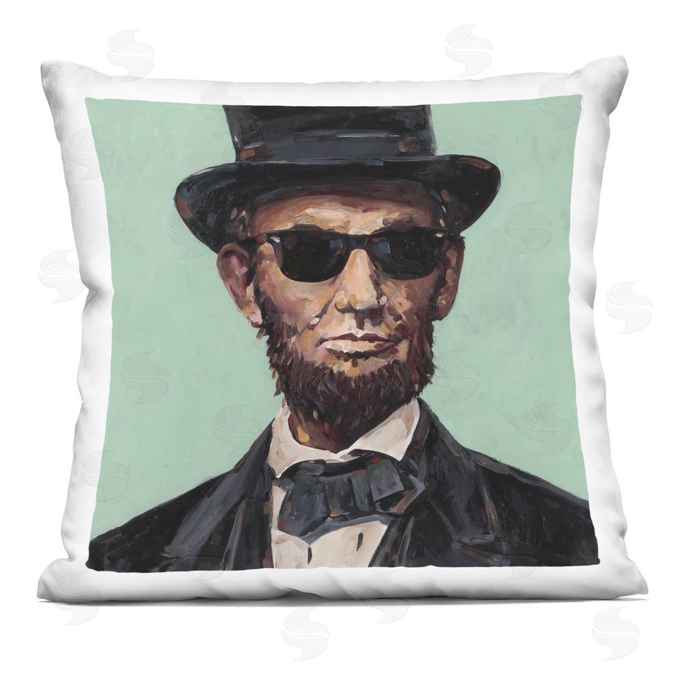 Studio Bautista Honest Abe With Shades Indoor Printed Throw Pillow