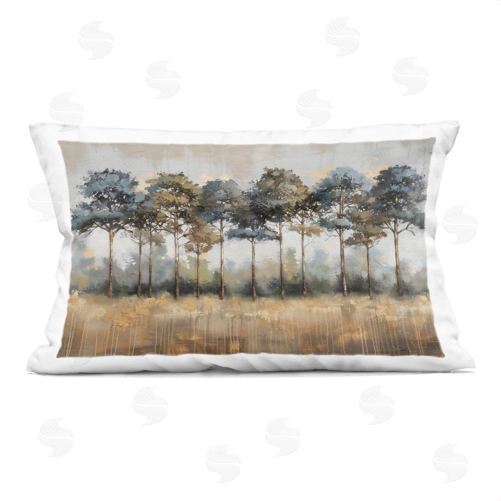 Creative Studio Green & Blue Forest Grove Printed Lumbar Throw Pillow