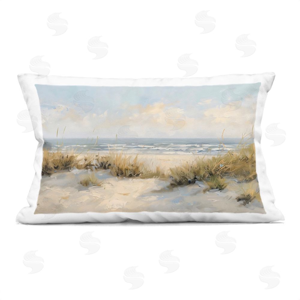 Creative Studio Coastal Birds Over Dunes Printed Lumbar Throw Pillow