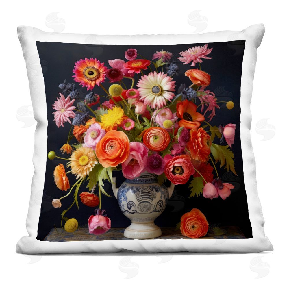 Lazar Studio Harmonious Spring Bouquet Square Printed Throw Pillow