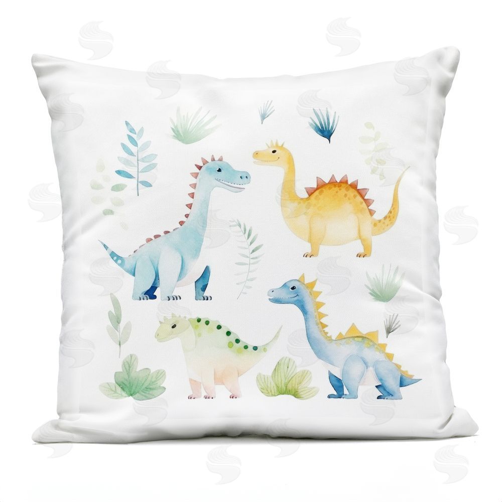 Lazar Studio Playful Dinosaur Wonderland Outdoor Square Printed Throw Pillow