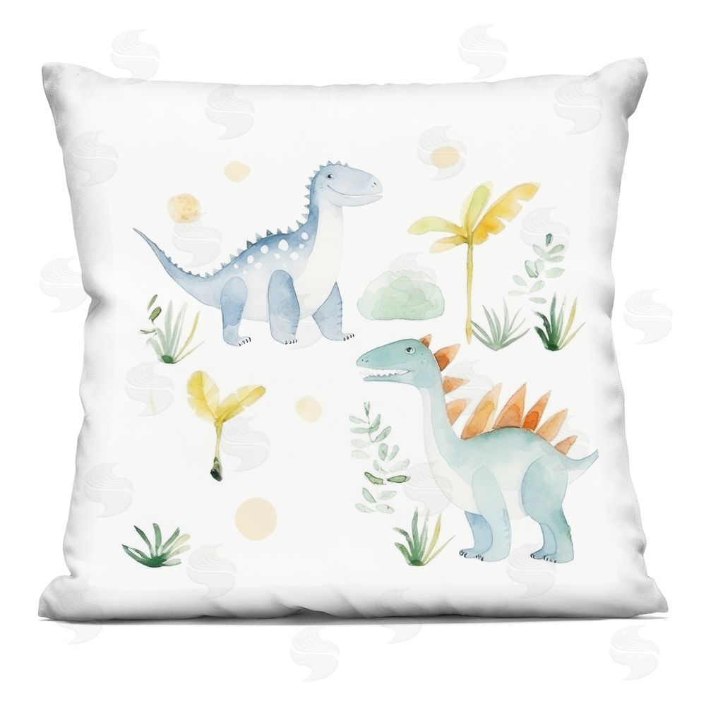 Lazar Studio Dino Wonderland Friends Square Printed Throw Pillow