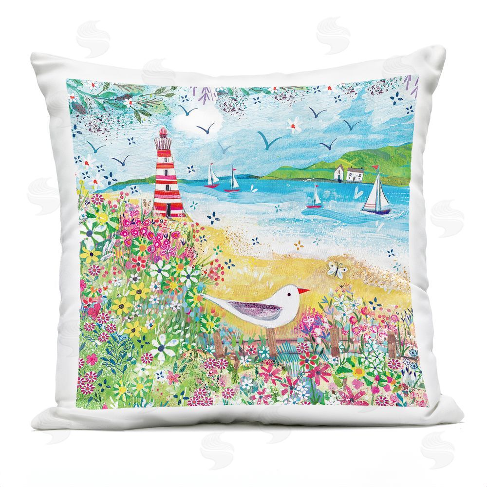 Clare Tupper Summer Whimsy Seaside Outdoor Printed Throw Pillow