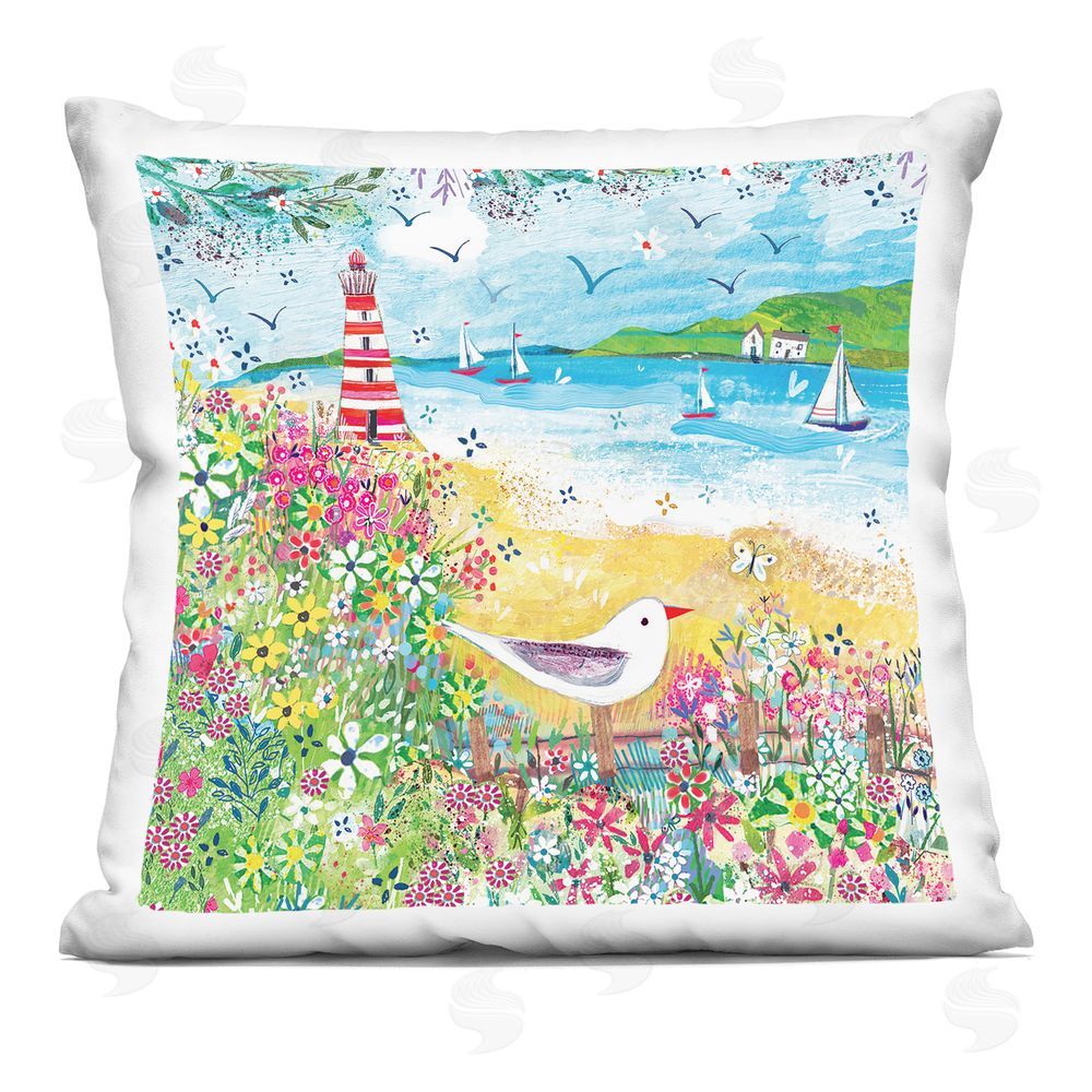 Clare Tupper Summer Whimsy Seaside Indoor Printed Throw Pillow