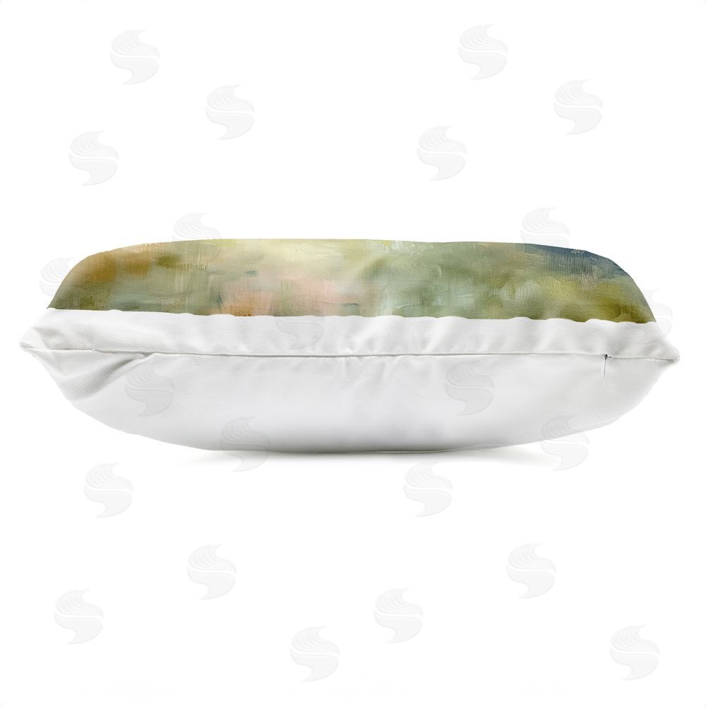 Heidi Kuntz Rolling Hills with Cypresses Outdoor Quick-Dry Polyester Lumbar Pillow Zipper Detail