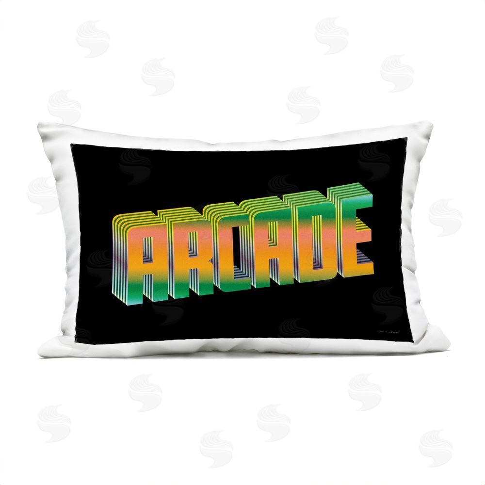 Seven Trees Design Retro Neon Arcade Outdoor Quick-Dry Polyester Lumbar Pillow