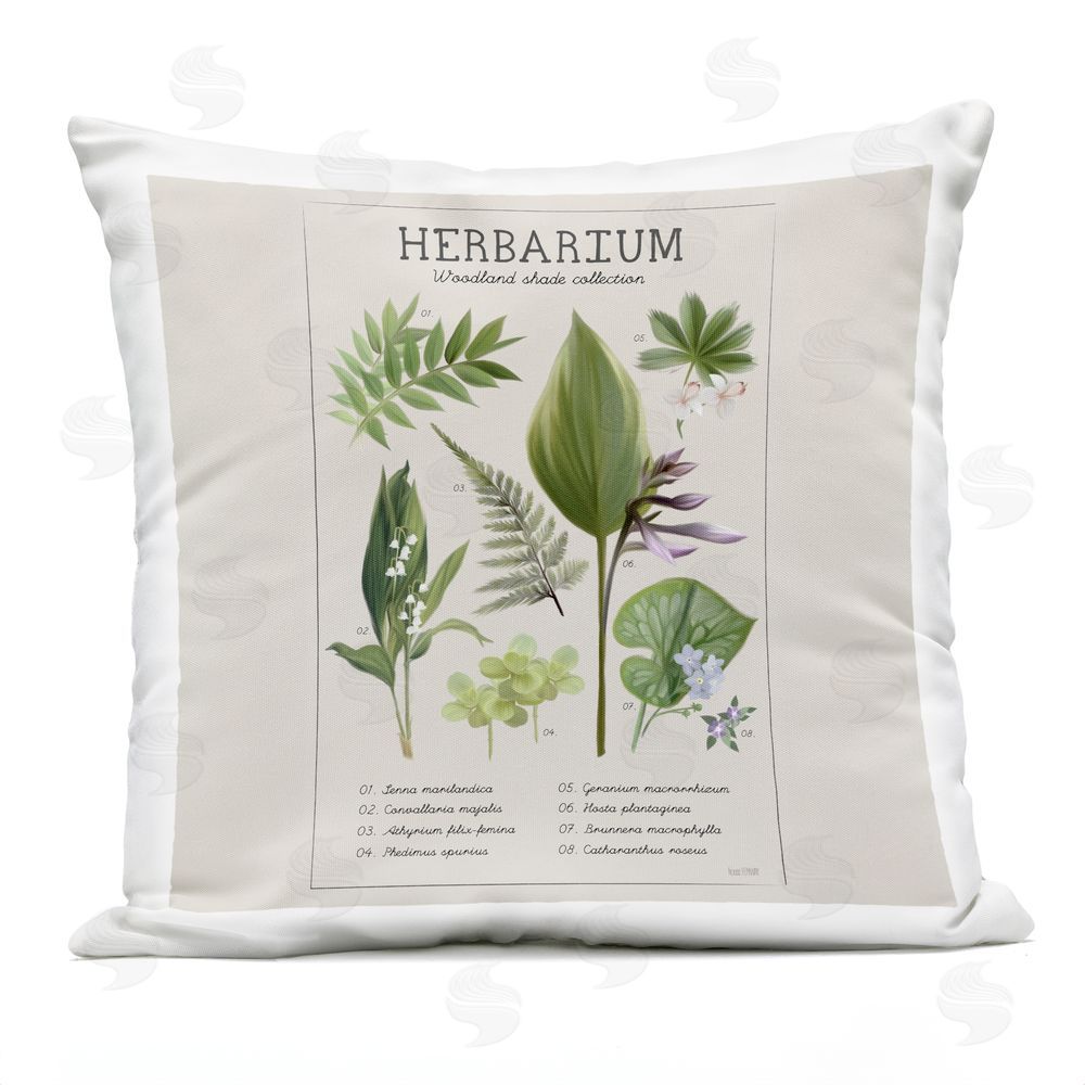 House Fenway Herbarium Woodland Shade Collection Outdoor Printed Throw Pillow