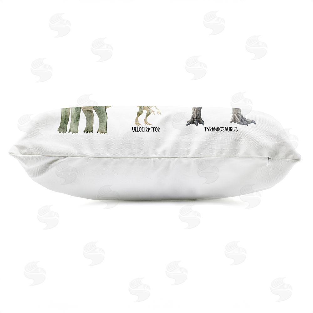 Christine Simpson Art Meet The Dinosaurs Outdoor Quick-Dry Polyester Lumbar Pillow Zipper Detail