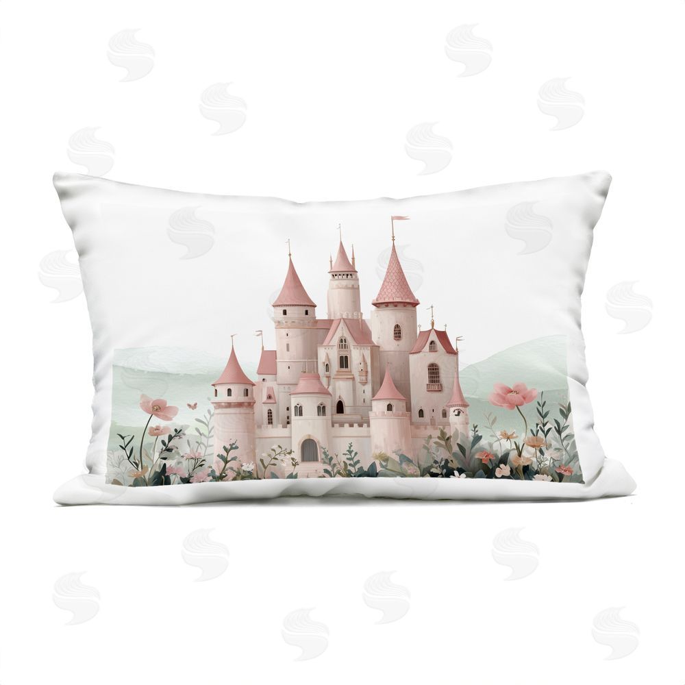 Christine Simpson Art A Castle For Princess Outdoor Quick-Dry Polyester Lumbar Pillow