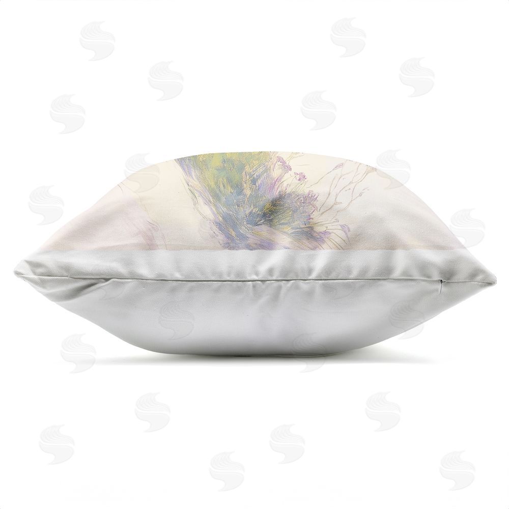 Walker Noble Serene Coastal Bay Outdoor Quick-Dry Polyester Square Throw Pillow Zipper Detail