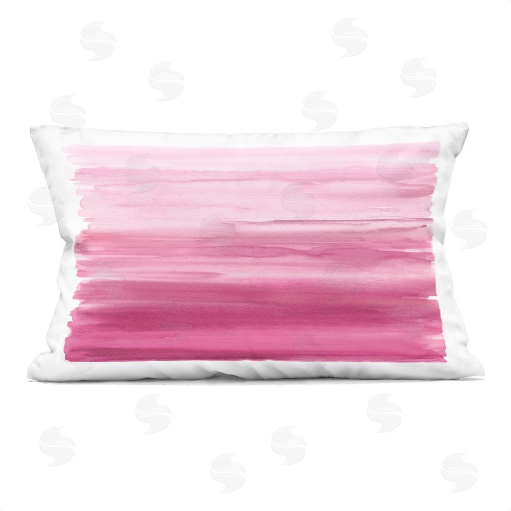 Allie Corbin Ombre Pink Blush Indoor Plush Polyester Lumbar Pillow