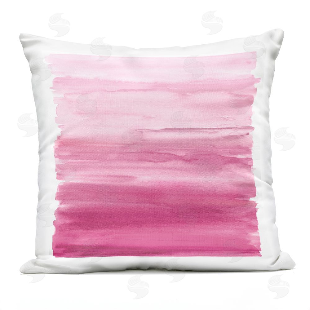 Allie Corbin Gradient Pink Blush Outdoor Quick-Dry Polyester Square Throw Pillow