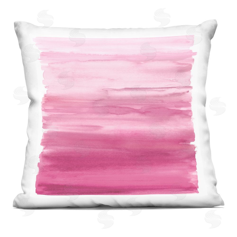 Allie Corbin Gradient Pink Blush Indoor Plush Polyester Square Throw Pillow